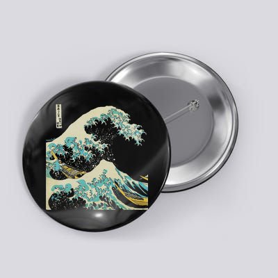 Hokusai The Great Wave Button