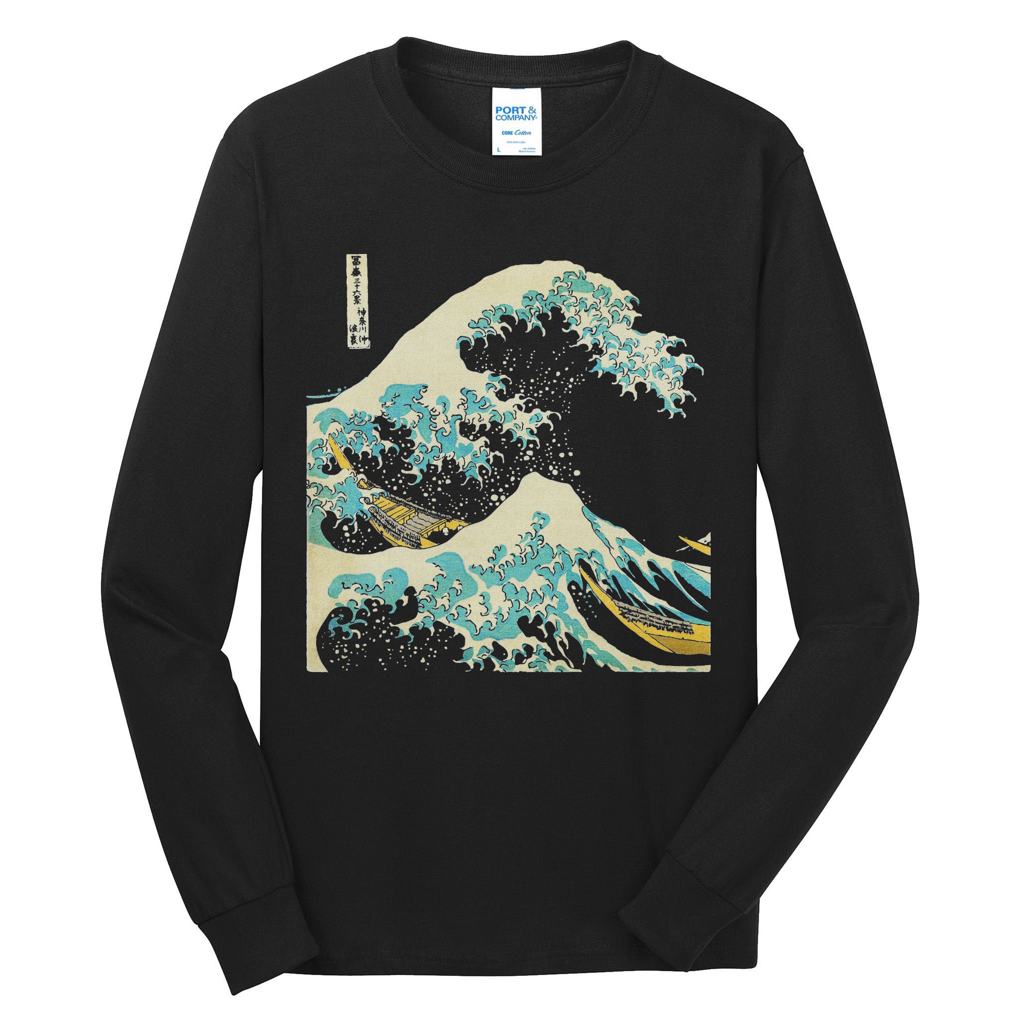 Hokusai The Great Wave Tall Long Sleeve T-Shirt