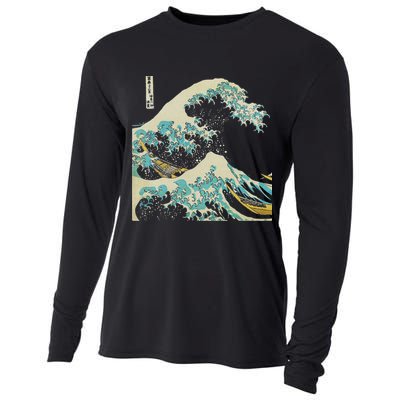 Hokusai The Great Wave Cooling Performance Long Sleeve Crew