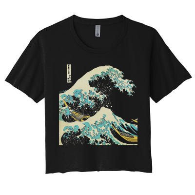 Hokusai The Great Wave Women's Crop Top Tee