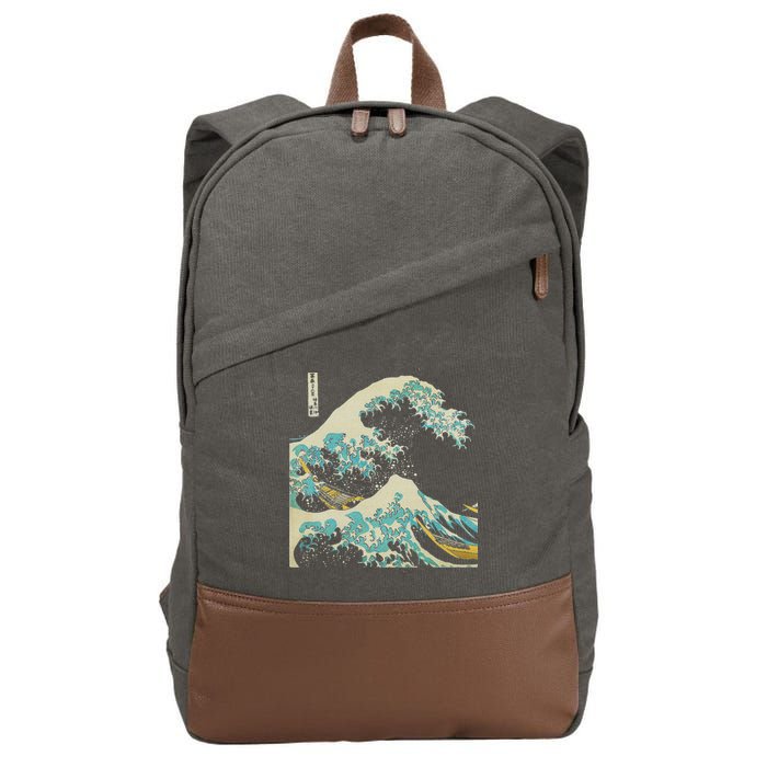 Hokusai The Great Wave Cotton Canvas Backpack