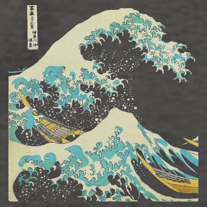 Hokusai The Great Wave Vector Backpack