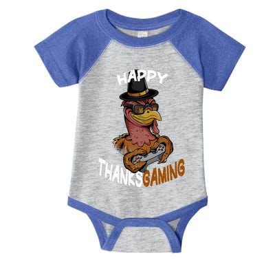 Happy Thanksgaming Gaming Video Game Gamer Thanksgiving Gift Infant Baby Jersey Bodysuit