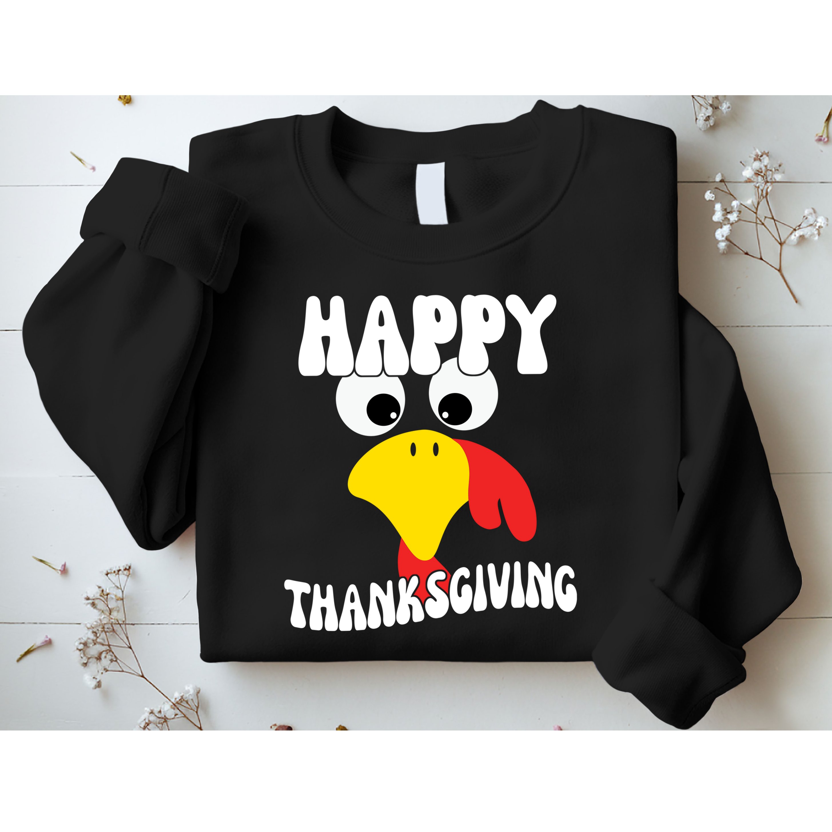 Happy Thanksigiving Gobble Turkey Face Sweatshirt