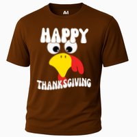 Happy Thanksigiving Gobble Turkey Face Cooling Performance Crew T-Shirt