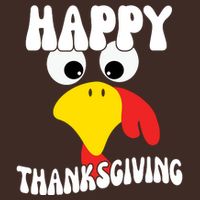 Happy Thanksigiving Gobble Turkey Face Cooling Performance Crew T-Shirt