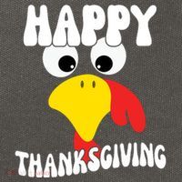 Happy Thanksigiving Gobble Turkey Face Cotton Canvas Backpack