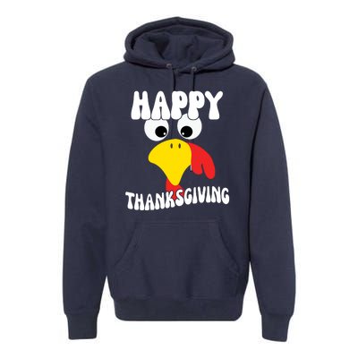 Happy Thanksigiving Gobble Turkey Face Premium Hoodie