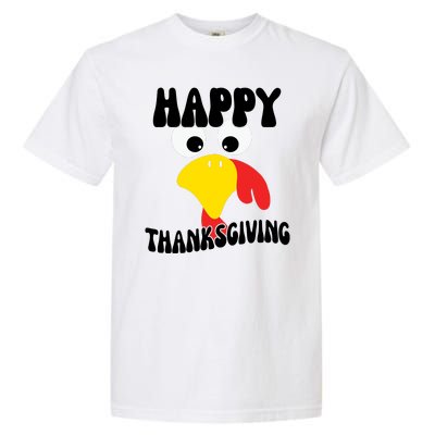 Happy Thanksigiving Gobble Turkey Face Garment-Dyed Heavyweight T-Shirt