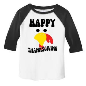 Happy Thanksigiving Gobble Turkey Face Toddler Fine Jersey T-Shirt