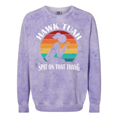 Hawk Tuah Girl Colorblast Crewneck Sweatshirt