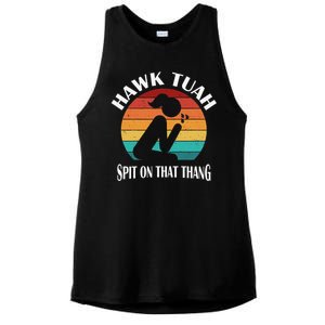 Hawk Tuah Girl Ladies PosiCharge Tri-Blend Wicking Tank