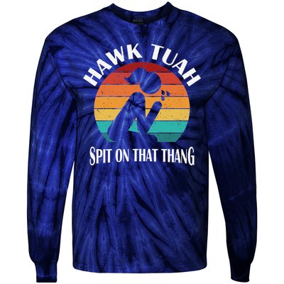 Hawk Tuah Girl Tie-Dye Long Sleeve Shirt