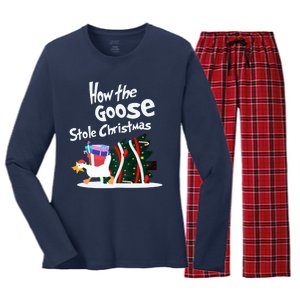 How The Goose Stole Christmas Classic Women's Long Sleeve Flannel Pajama Set 