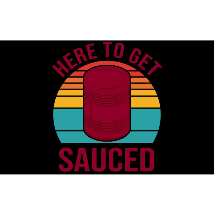 Here To Get Sauced Funny Retro Bumper Sticker