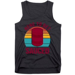 Here To Get Sauced Funny Retro Tank Top