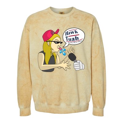 Hawk Tuah Girl Spit On That Thang Colorblast Crewneck Sweatshirt