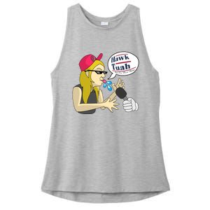 Hawk Tuah Girl Spit On That Thang Ladies PosiCharge Tri-Blend Wicking Tank