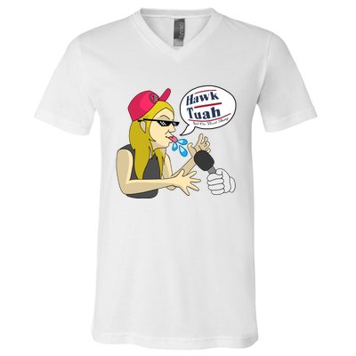 Hawk Tuah Girl Spit On That Thang V-Neck T-Shirt