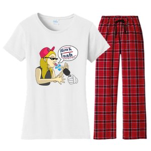 Hawk Tuah Girl Spit On That Thang Women's Flannel Pajama Set