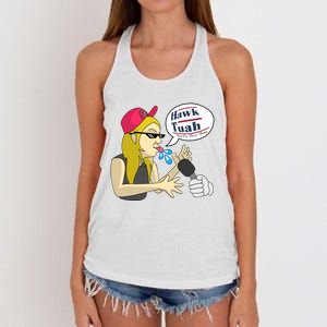 Hawk Tuah Girl Spit On That Thang Women's Knotted Racerback Tank