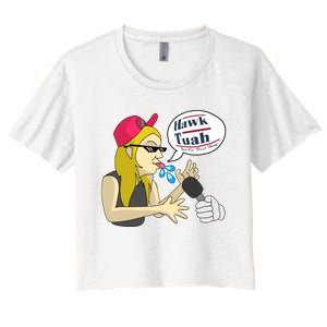 Hawk Tuah Girl Spit On That Thang Women's Crop Top Tee