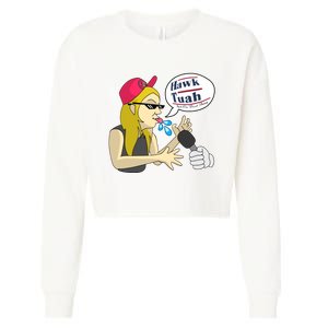 Hawk Tuah Girl Spit On That Thang Cropped Pullover Crew