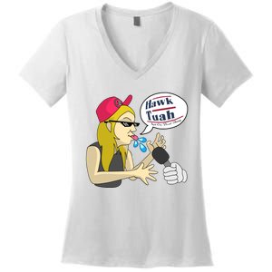 Hawk Tuah Girl Spit On That Thang Women's V-Neck T-Shirt