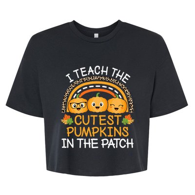 Halloween Teacher: Guide the Adorable Patch Pumpkins Bella+Canvas Jersey Crop Tee