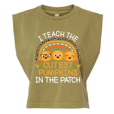 Halloween Teacher: Guide the Adorable Patch Pumpkins Garment-Dyed Women's Muscle Tee