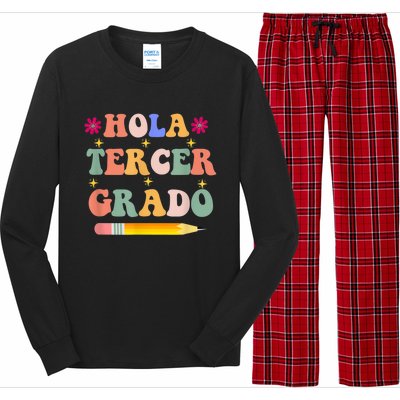 Hola Tercer Grado Third Grade Spanish Teacher Back To School Gift Long Sleeve Pajama Set