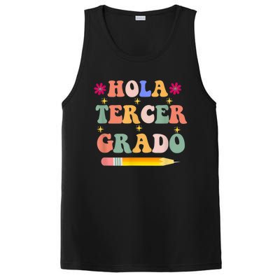 Hola Tercer Grado Third Grade Spanish Teacher Back To School Gift PosiCharge Competitor Tank