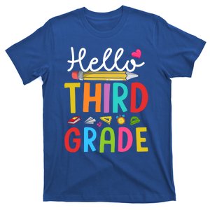 Hello Third Grade First Day Of 3Rd Grade Teacher Gift T-Shirt