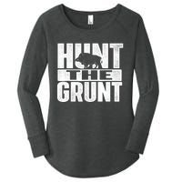 Hunt The Grunt - Boar Hunting Wild Hog Hunter Women's Perfect Tri Tunic Long Sleeve Shirt