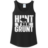 Hunt The Grunt - Boar Hunting Wild Hog Hunter Ladies Essential Tank