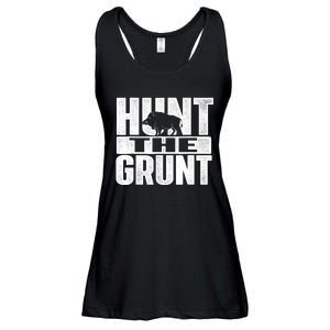 Hunt The Grunt - Boar Hunting Wild Hog Hunter Ladies Essential Flowy Tank