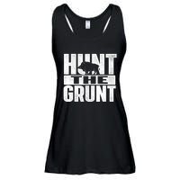 Hunt The Grunt - Boar Hunting Wild Hog Hunter Ladies Essential Flowy Tank