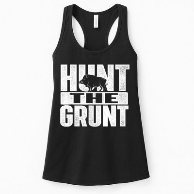 Hunt The Grunt - Boar Hunting Wild Hog Hunter Womens Tank Top