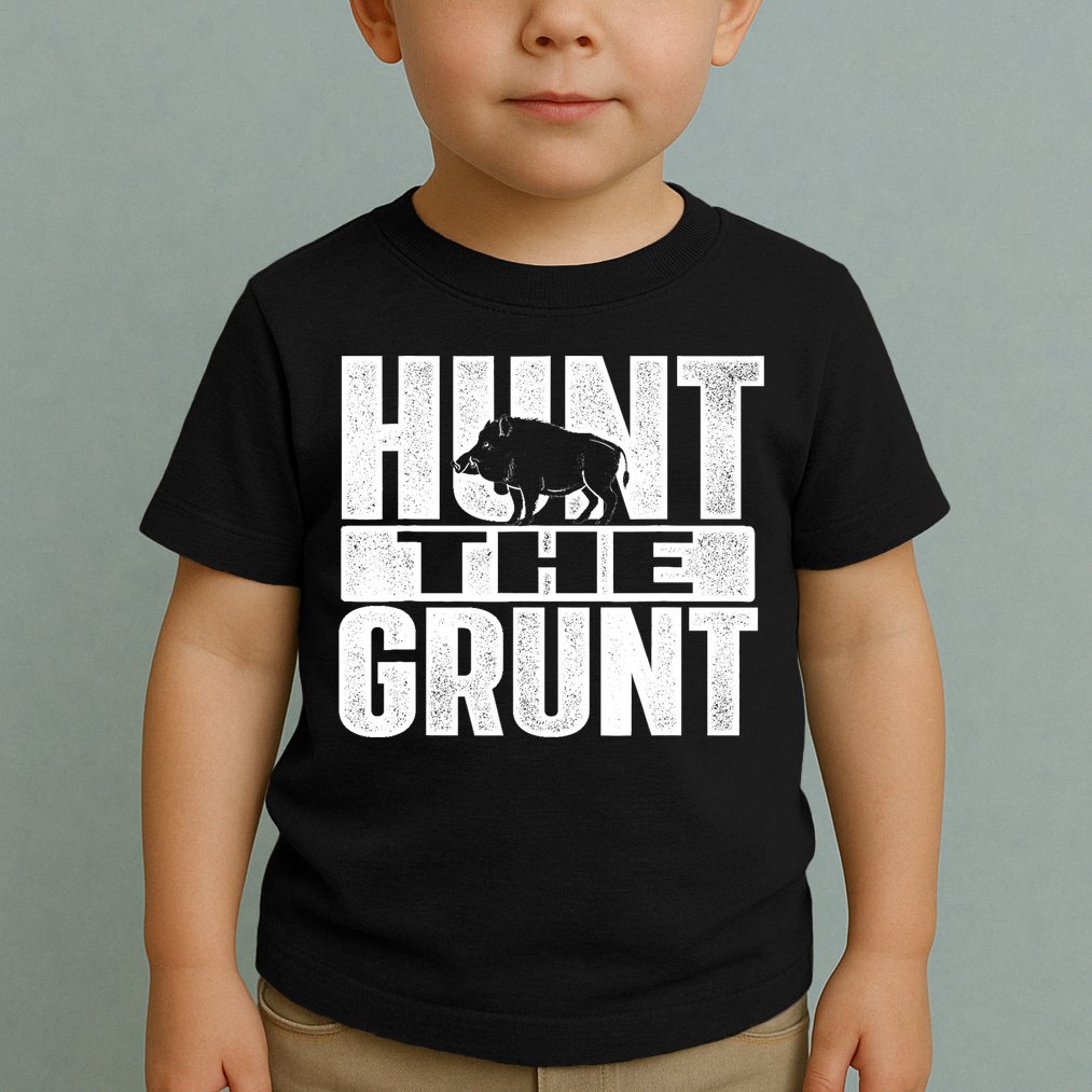 Hunt The Grunt - Boar Hunting Wild Hog Hunter Toddler T-Shirt