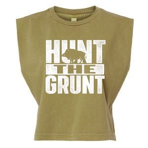 Hunt The Grunt - Boar Hunting Wild Hog Hunter Garment-Dyed Women's Muscle Tee