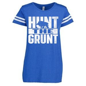 Hunt The Grunt - Boar Hunting Wild Hog Hunter Enza Ladies Jersey Football T-Shirt