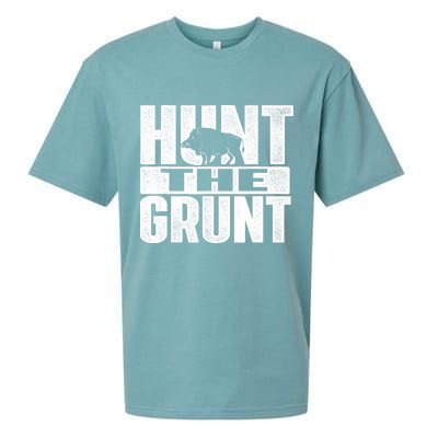 Hunt The Grunt - Boar Hunting Wild Hog Hunter Sueded Cloud Jersey T-Shirt