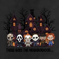 Halloween There Goes The Neighborhood Horror Characters 25L Jumbo Tote