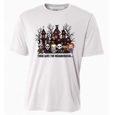 Halloween There Goes The Neighborhood Horror Characters Cooling Performance Crew T-Shirt