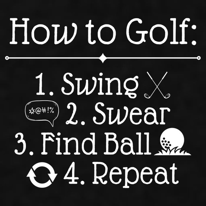 How To Golf Swing Swear Find Ball Repeat Funny Ladies PosiCharge Tri-Blend Wicking Tank