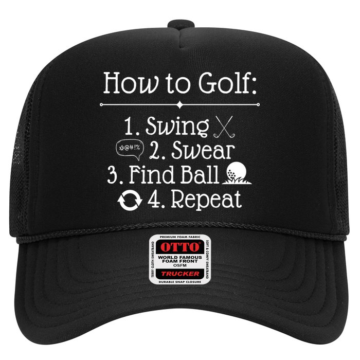 How To Golf Swing Swear Find Ball Repeat Funny Hat