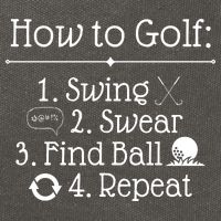How To Golf Swing Swear Find Ball Repeat Funny Cotton Canvas Backpack