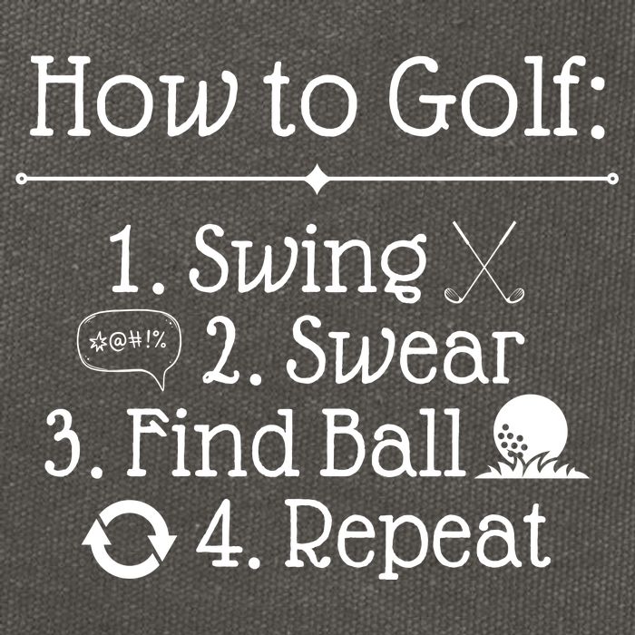 How To Golf Swing Swear Find Ball Repeat Funny Cotton Canvas Backpack