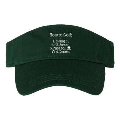 How To Golf Swing Swear Find Ball Repeat Funny Visor