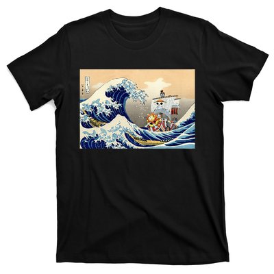 Hokusai The Great Wave Off Kanagawa Japanese Art Anime T-Shirt